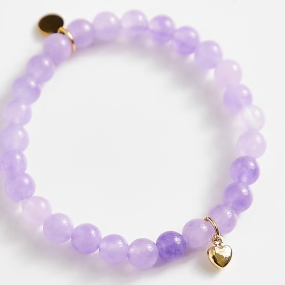 Petit Moments Lilac Beaded Charm Bracelet - Picture 1 of 3